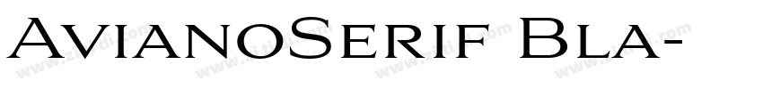 AvianoSerif Bla字体转换